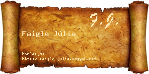 Faigle Júlia névjegykártya