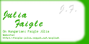 julia faigle business card